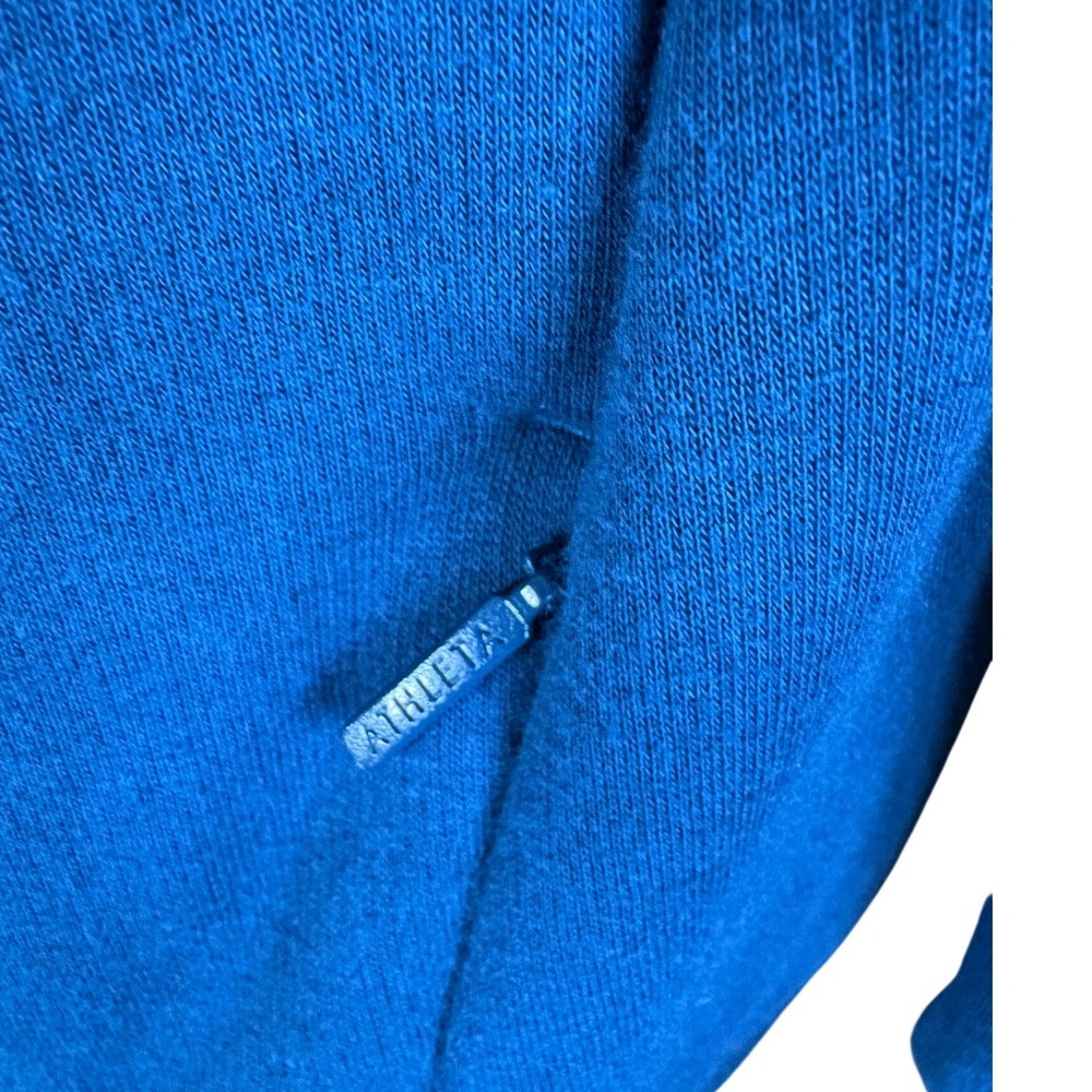 Athleta Cozy Karma Mock Neck Long Sleeve Sweatshirt Dress, Teal, Small, Casual - Picture 6 of 9